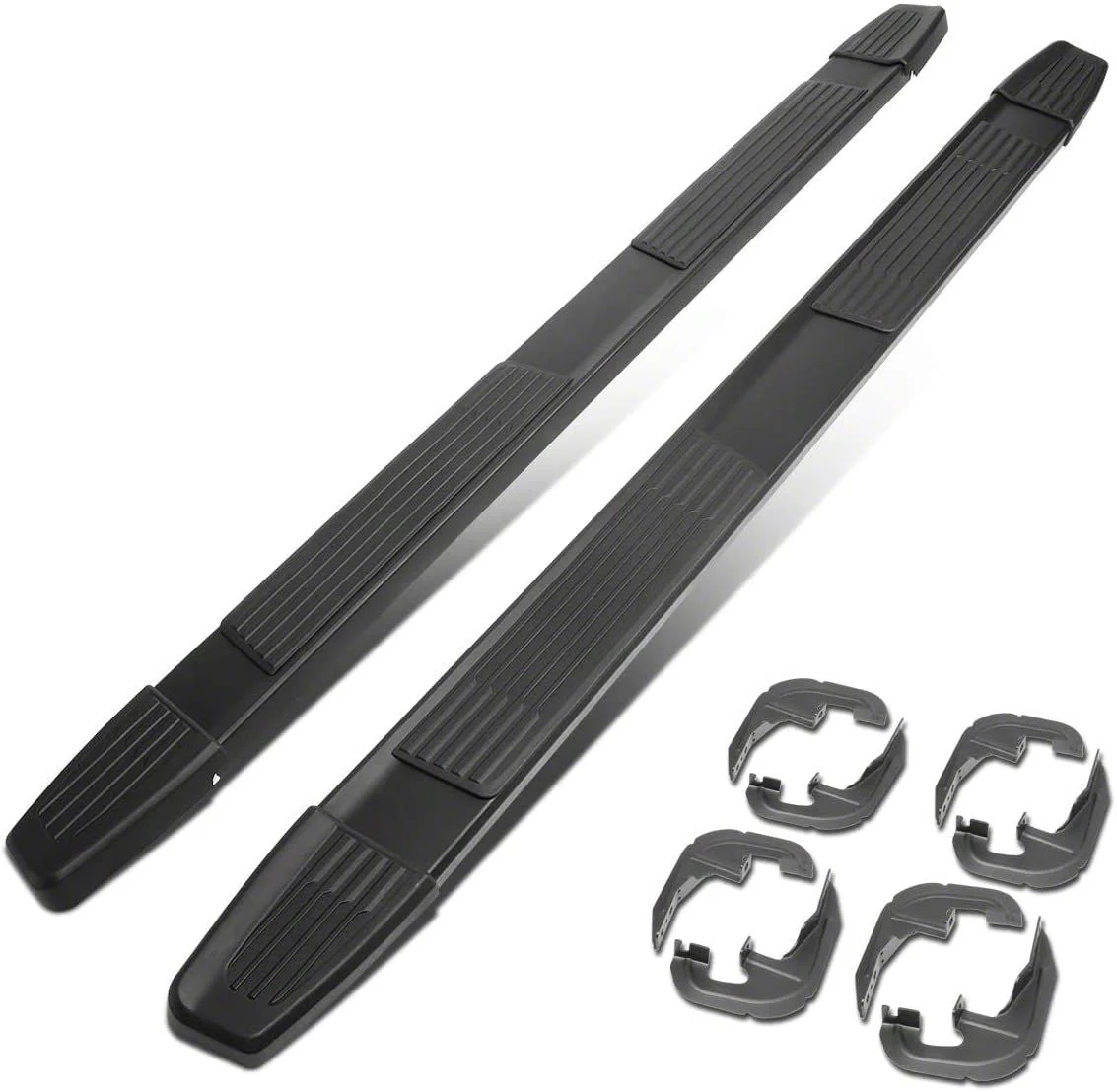 6-Inch Running Boards; Black (07-19 Sierra 2500 HD Crew Cab)