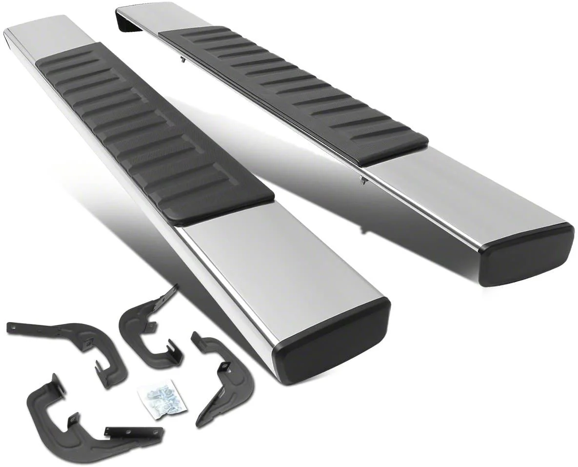 6-Inch Running Boards; Stainless Steel (07-19 Sierra 2500 HD Regular Cab)