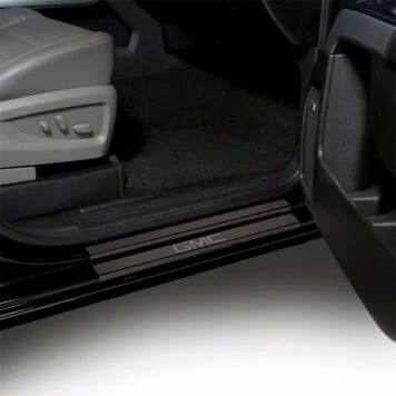 Putco Black Platinum Door Sills with GMC Logo (15-19 Sierra 2500 HD Crew Cab)