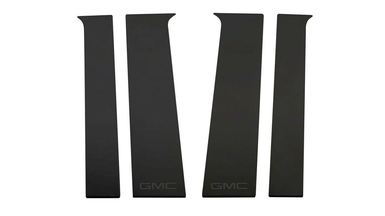 Putco Black Platinum Pillar Posts with GMC Logo (20-26 Sierra 2500 HD Double Cab, Crew Cab)