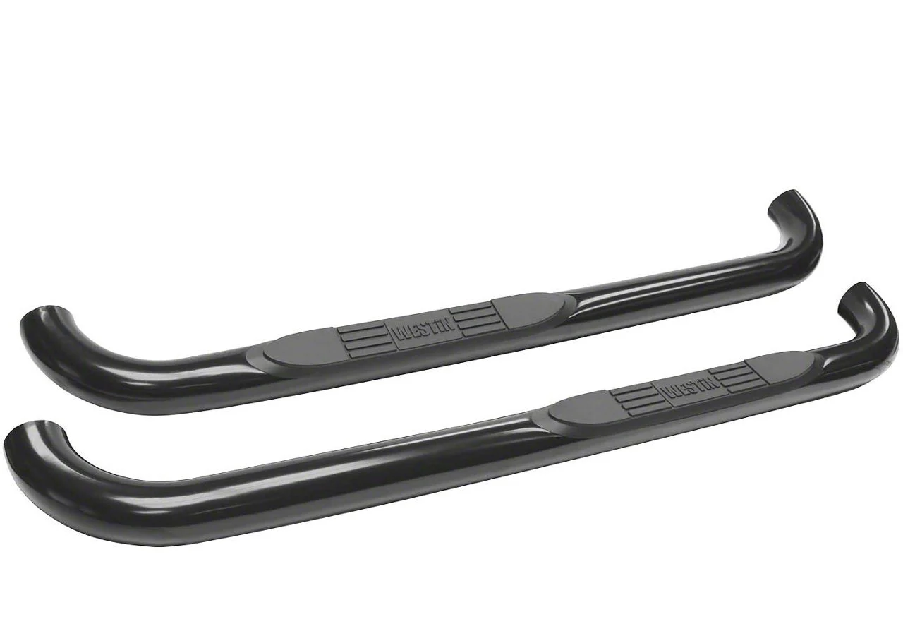 Westin E-Series 3-Inch Nerf Side Step Bars; Black (15-19 Sierra 2500 HD Regular Cab)