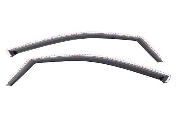 Putco Element Tinted Window Visors; Channel Mount; Front (20-26 Sierra 2500 HD Double Cab, Crew Cab)