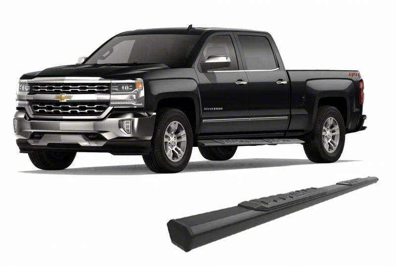 Epic Aluminum Running Boards; Black (07-19 Sierra 2500 HD Crew Cab)