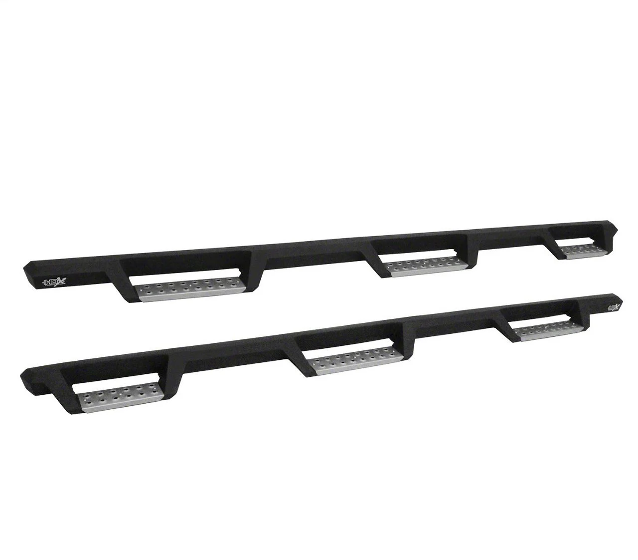 Westin HDX Stainless Wheel-to-Wheel Drop Nerf Side Step Bars; Textured Black (07-19 Sierra 2500 HD Crew Cab w/ 6.50-Foot Standard Box)
