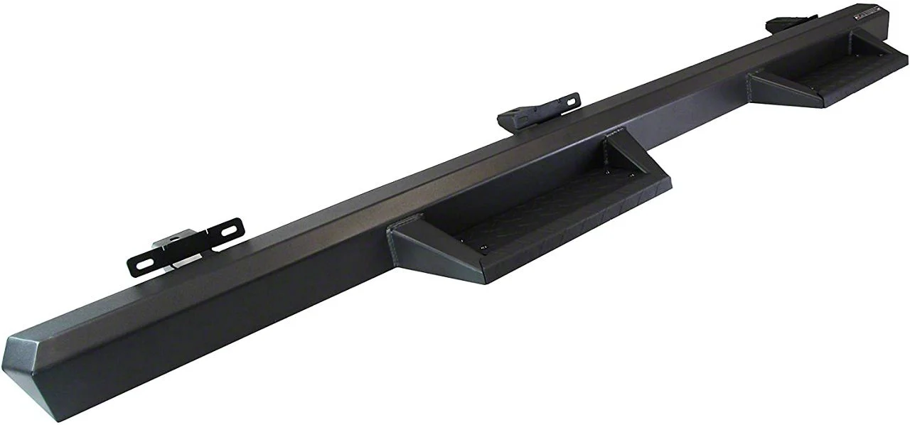 Impact Side Step Bars; Black (07-19 Sierra 2500 HD Crew Cab)