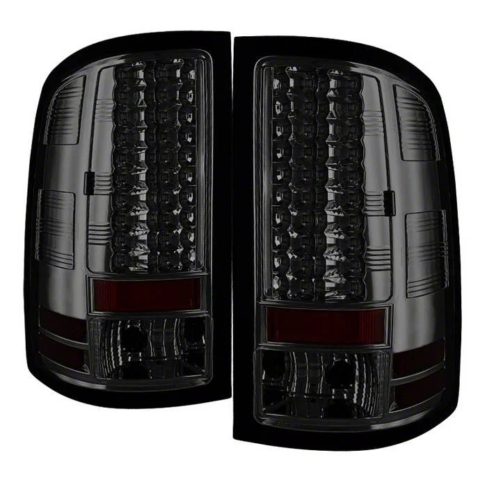 LED Tail Lights; Chrome Housing; Smoked Lens (07-14 Sierra 2500 HD)