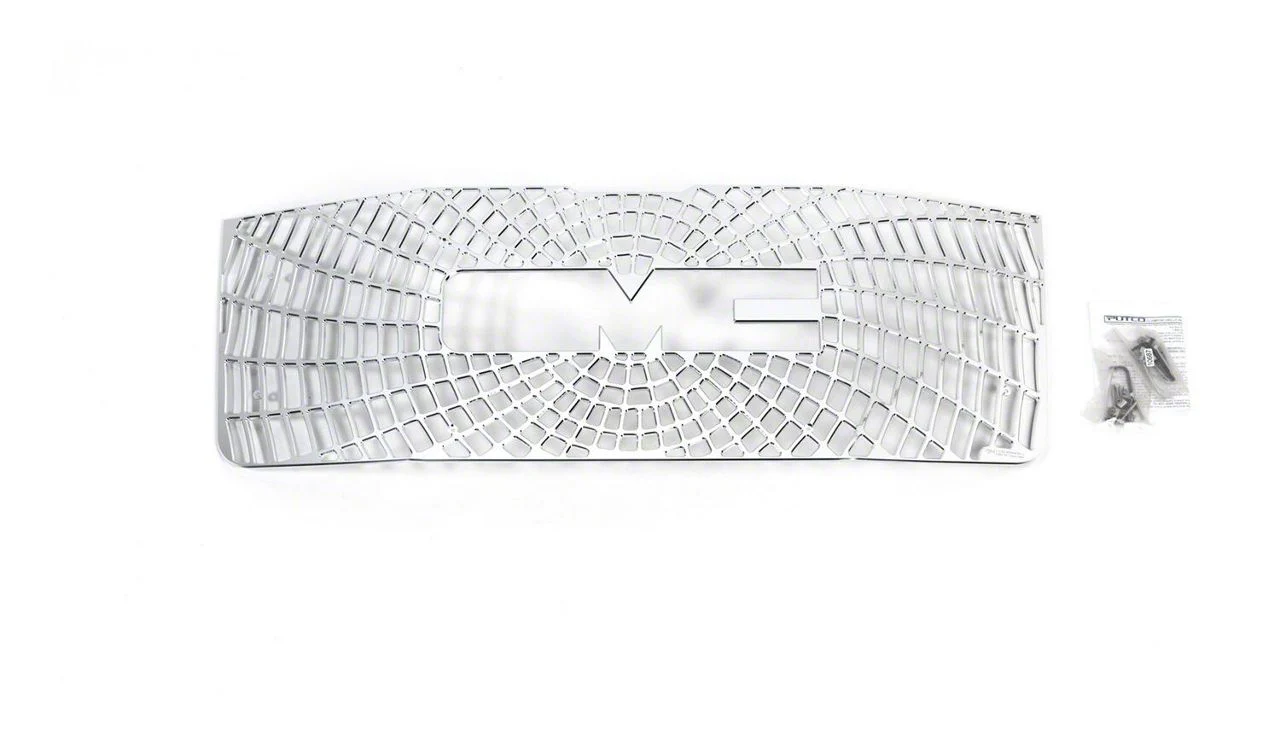Putco Liquid Spider Web Upper Overlay Grille; Polished (07-10 Sierra 2500 HD)