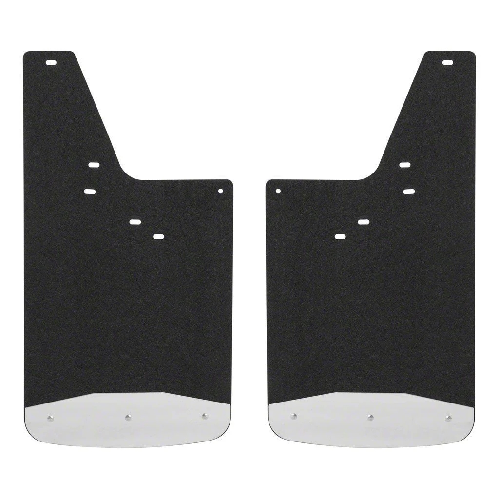 Textured Rubber Mud Guards; Front or Rear; 12-Inch x 23-Inch (15-19 Sierra 2500 HD)