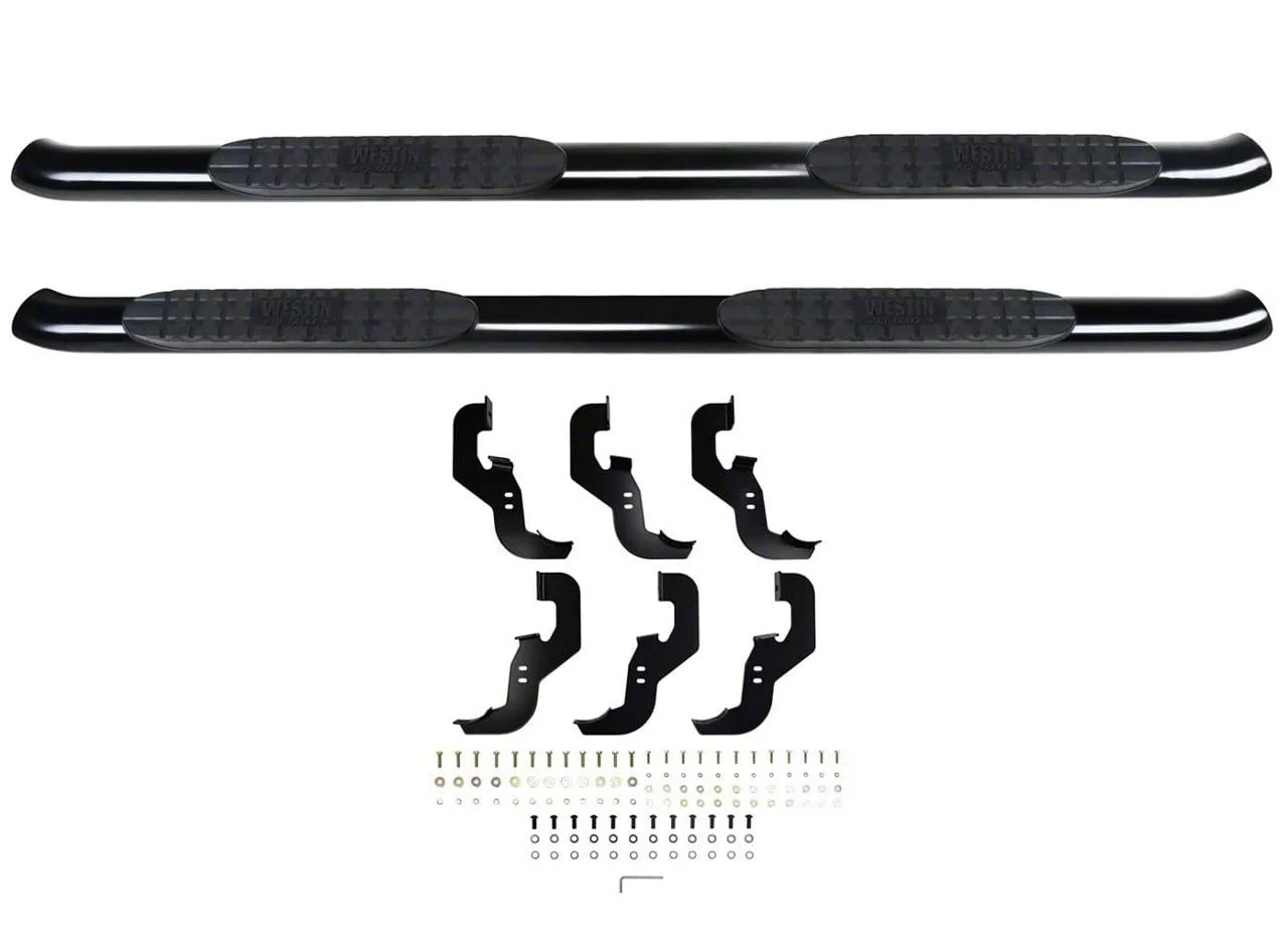 Westin Pro Traxx 4-Inch Oval Side Step Bars; Black (20-26 Sierra 2500 HD Crew Cab)
