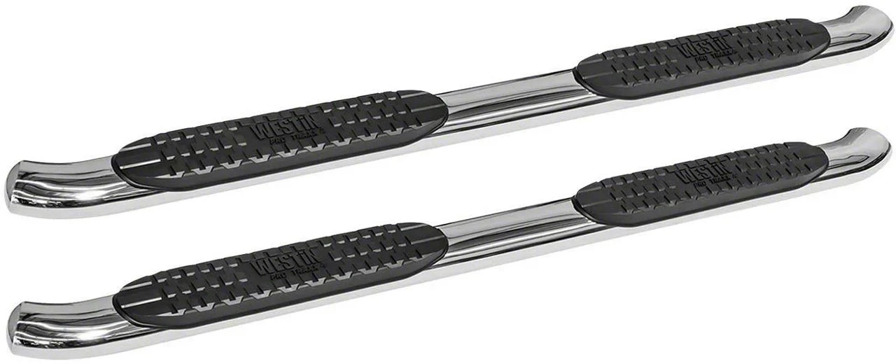 Westin Pro Traxx 4-Inch Oval Side Step Bars; Stainless Steel (15-19 Sierra 2500 HD Double Cab)