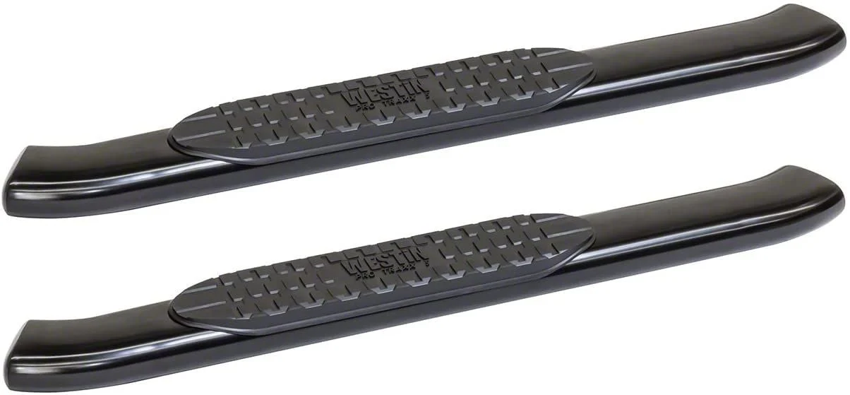 Westin Pro Traxx 5-Inch Oval Side Step Bars; Black (15-19 Sierra 2500 HD Regular Cab)