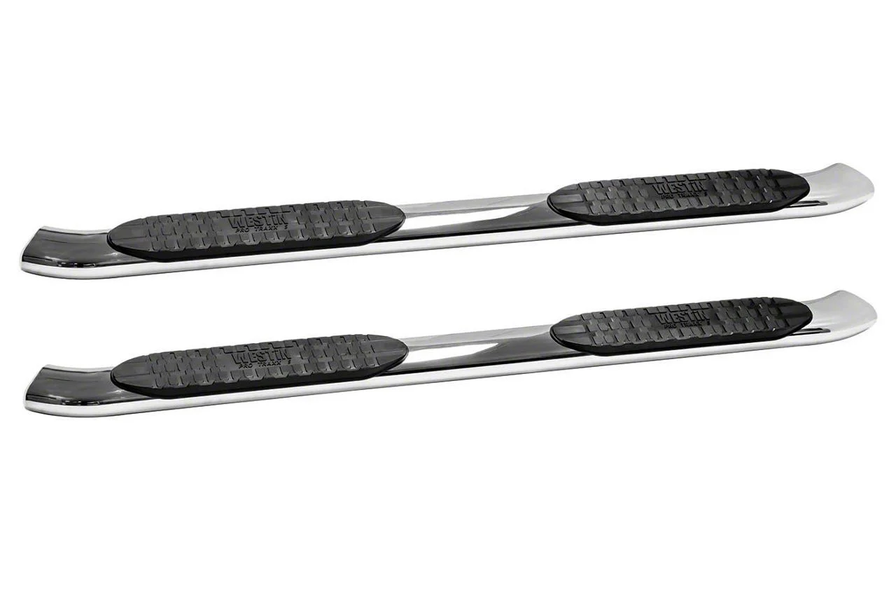 Westin Pro Traxx 5-Inch Oval Side Step Bars; Stainless Steel (20-26 Sierra 2500 HD Crew Cab)