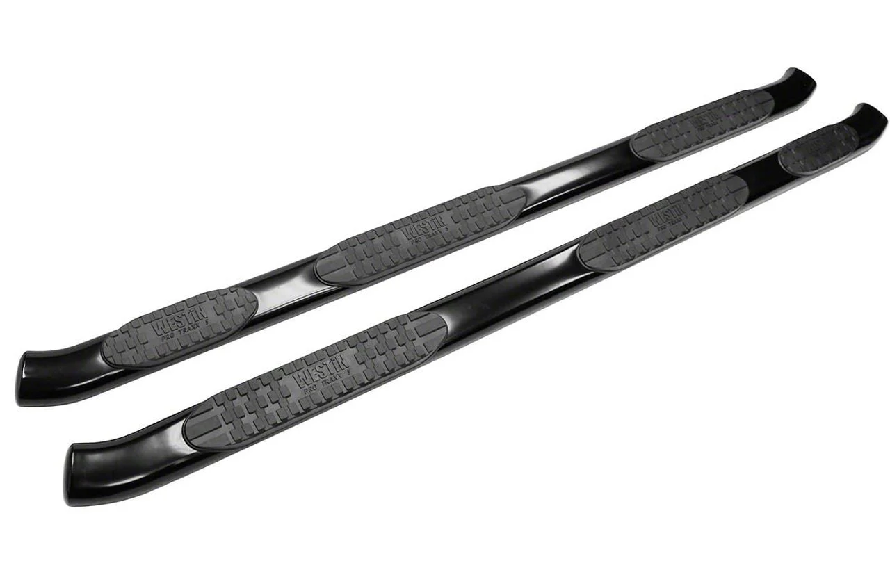 Westin Pro Traxx 5-Inch Wheel-to-Wheel Oval Side Step Bars; Black (07-19 Sierra 2500 HD Crew Cab SRW w/ 8-Foot Long Box)