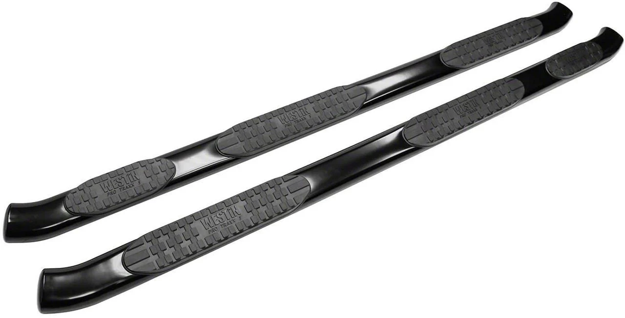 Westin Pro Traxx 5-Inch Wheel-to-Wheel Oval Side Step Bars; Black (07-19 Sierra 2500 HD Extended/Double Cab w/ 6.50-Foot Standard Box)