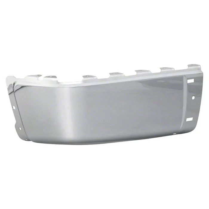 Rear Bumper Cap End; Not Pre-Drilled for Backup Sensors; Driver Side; Chrome (07-13 Sierra 2500 HD)