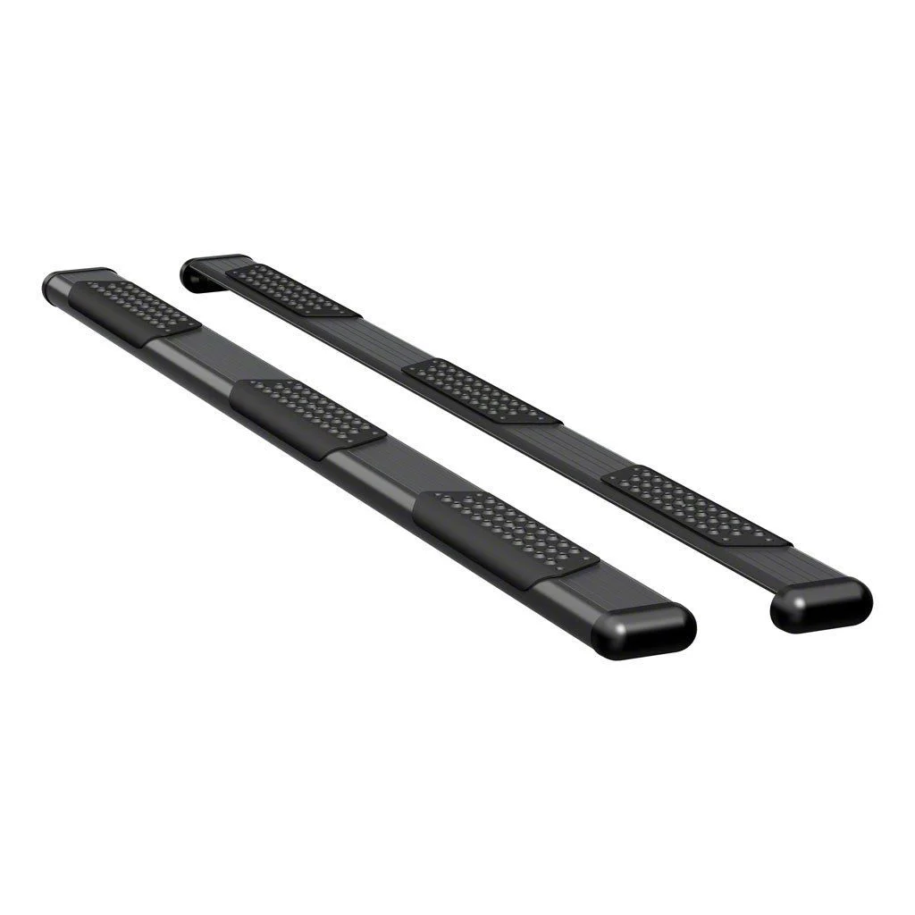 O-Mega II 6-Inch Wheel-to-Wheel Oval Side Step Bars without Mounting Brackets; Textured Black (07-19 6.0L Sierra 2500 HD Extended/Double Cab w/ 6.50-Foot Standard Box)
