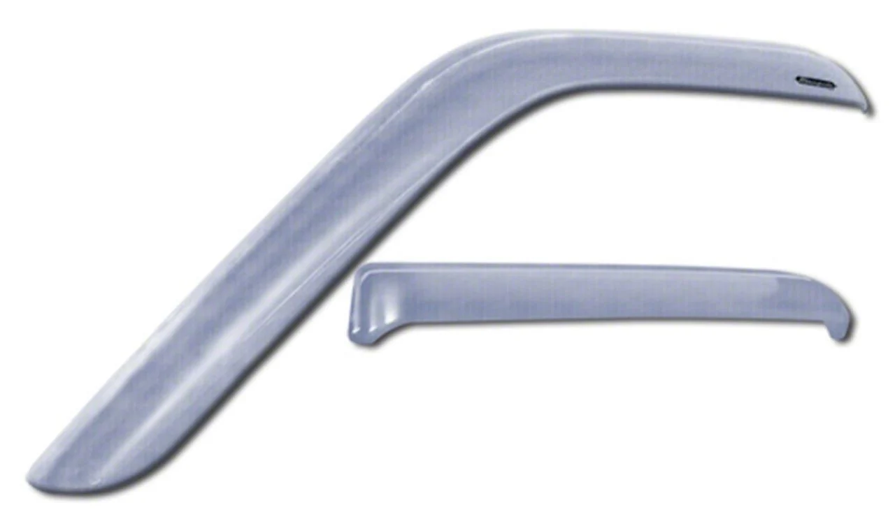 Tape-Onz Sidewind Deflectors; Front and Rear; Chrome (15-19 Sierra 2500 HD Crew Cab)