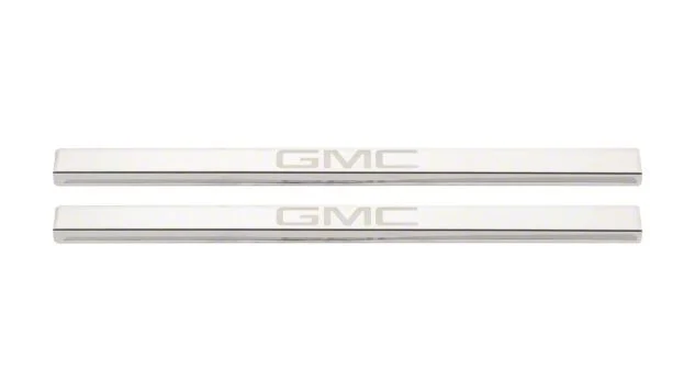 Putco Stainless Steel Door Sills with GMC Etching (20-26 Sierra 2500 HD Regular Cab, Double Cab)