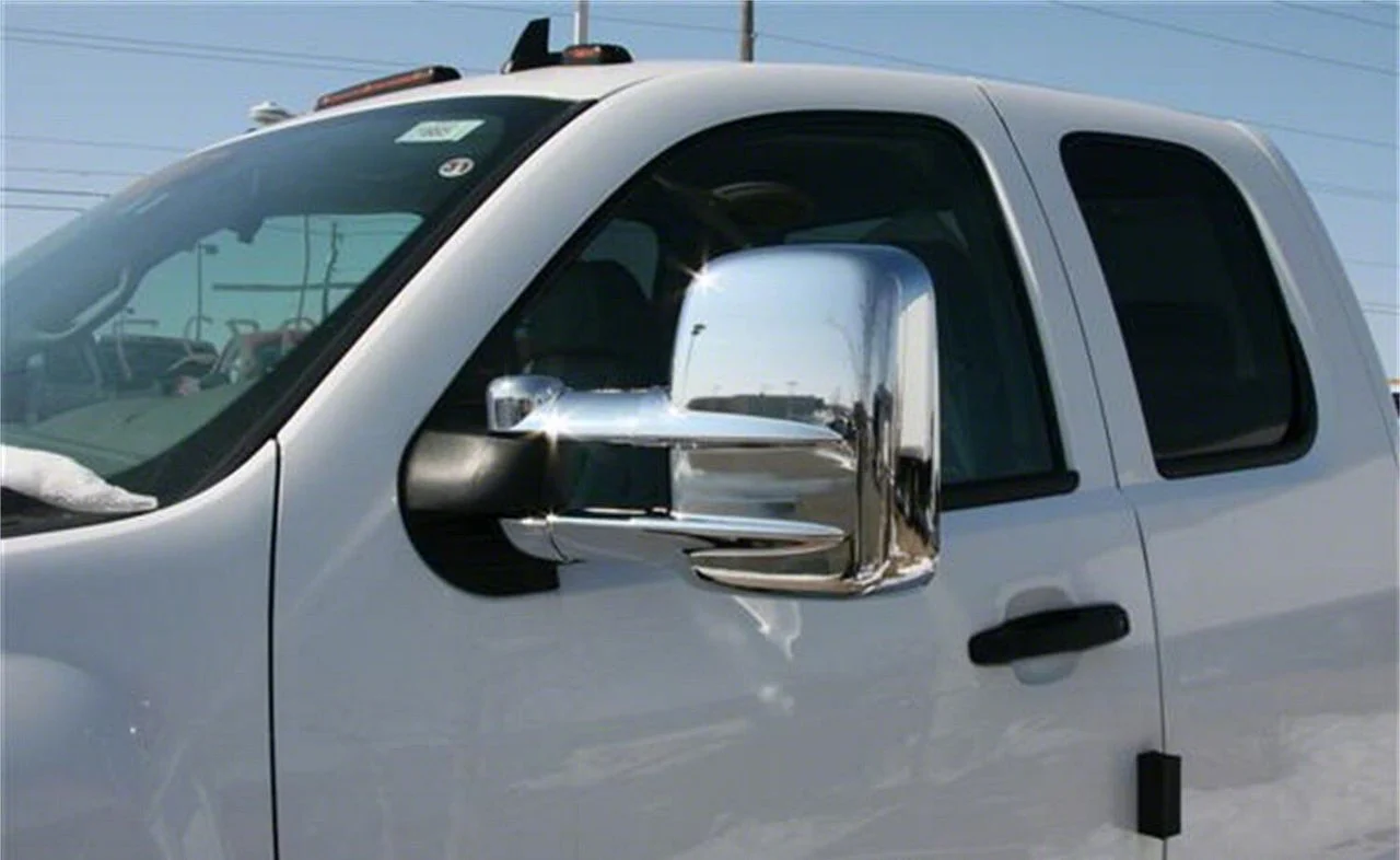 Putco Towing Mirror Covers; Chrome (07-15 Sierra 2500 HD)