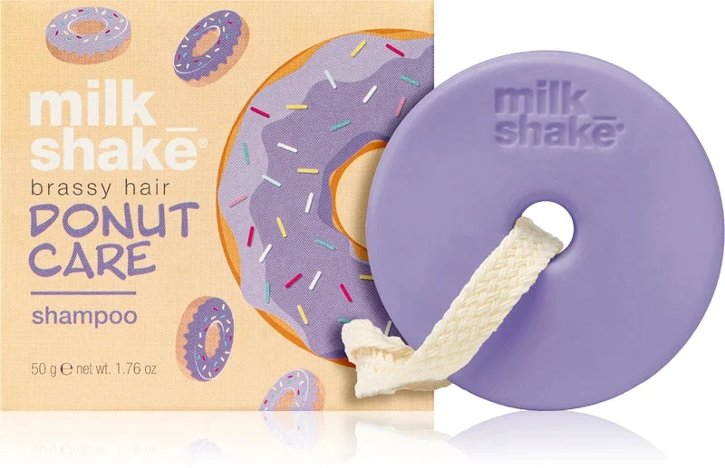 Milk Shake Silver Shine Donut Care Shampoo solido per capelli biondi 50 g