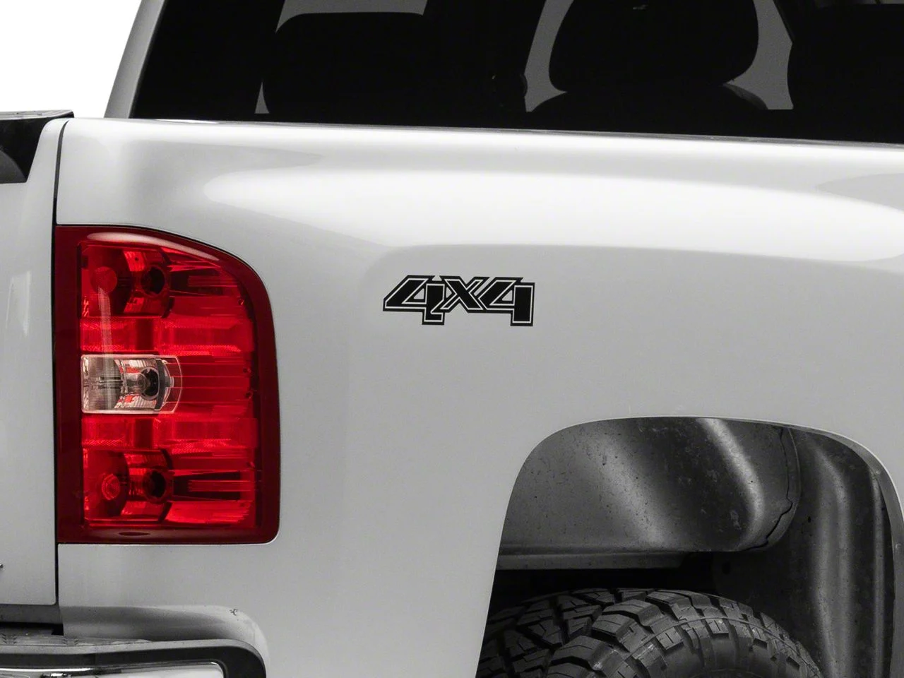 4x4 Decal; Blackout (07-13 Silverado 1500)