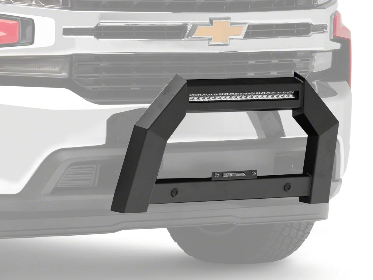 Armour Bull Bar with 20-Inch LED Light Bar; Black (19-26 Silverado 1500, Excluding ZR2)