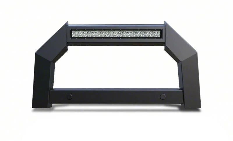 Armour Bull Bar with 20-Inch LED Light Bar; Matte Black (07-18 Silverado 1500)