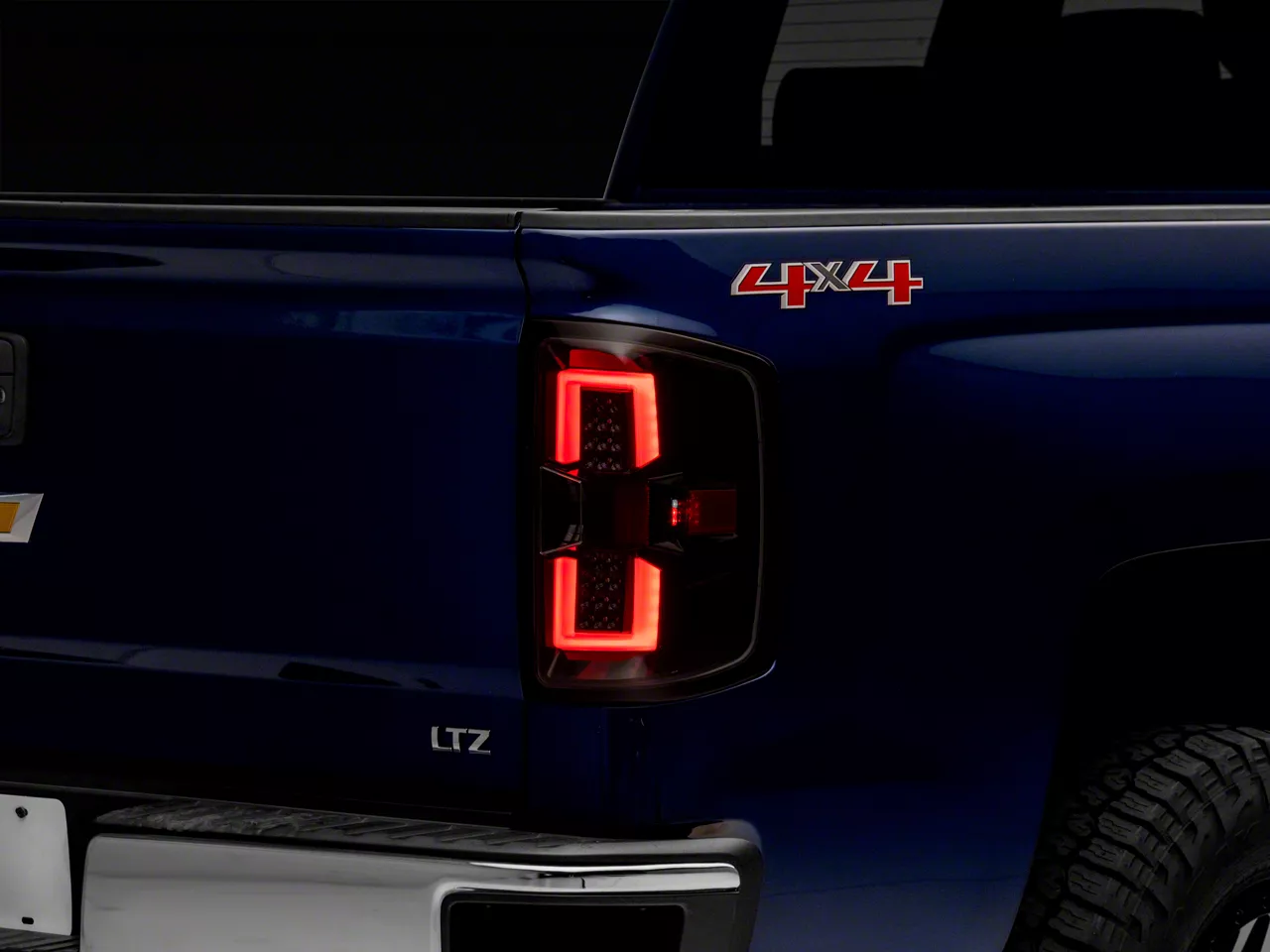LED Tail Lights; Jet Black Housing; Clear Lens (14-18 Silverado 1500 w/ Factory Halogen Tail Lights)