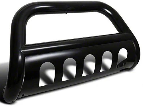 Bull Bar with Skid Plate; Black (07-18 Silverado 1500)