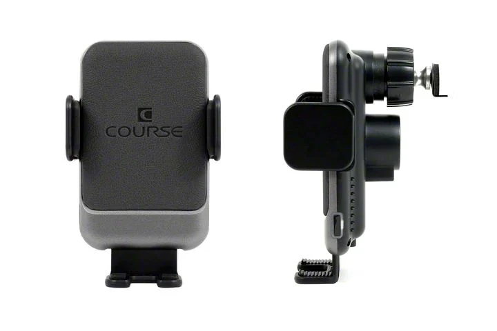 Direct Fit Phone Mount with Charging Auto Closing Cradle Head; Black (19-26 Silverado 1500)