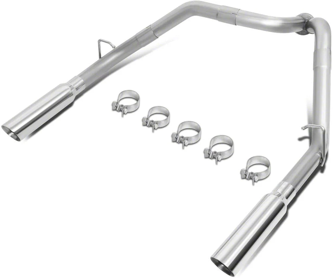 Dual Axle-Back Exhaust with Polished Tips; Rear Exit (09-13 6.2L Silverado 1500)