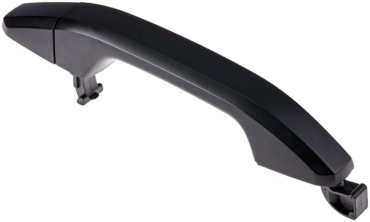 Exterior Door Handle without Keyhole; Smooth Black; Front Passenger Side (14-18 Silverado 1500)