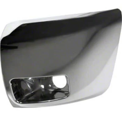 Replacement Front Bumper End with Fog Light Opening; Chrome; Driver Side (07-13 Silverado 1500)