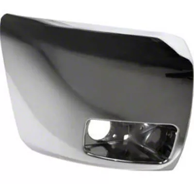 Replacement Front Bumper End with Fog Light Opening; Chrome; Passenger Side (07-13 Silverado 1500)
