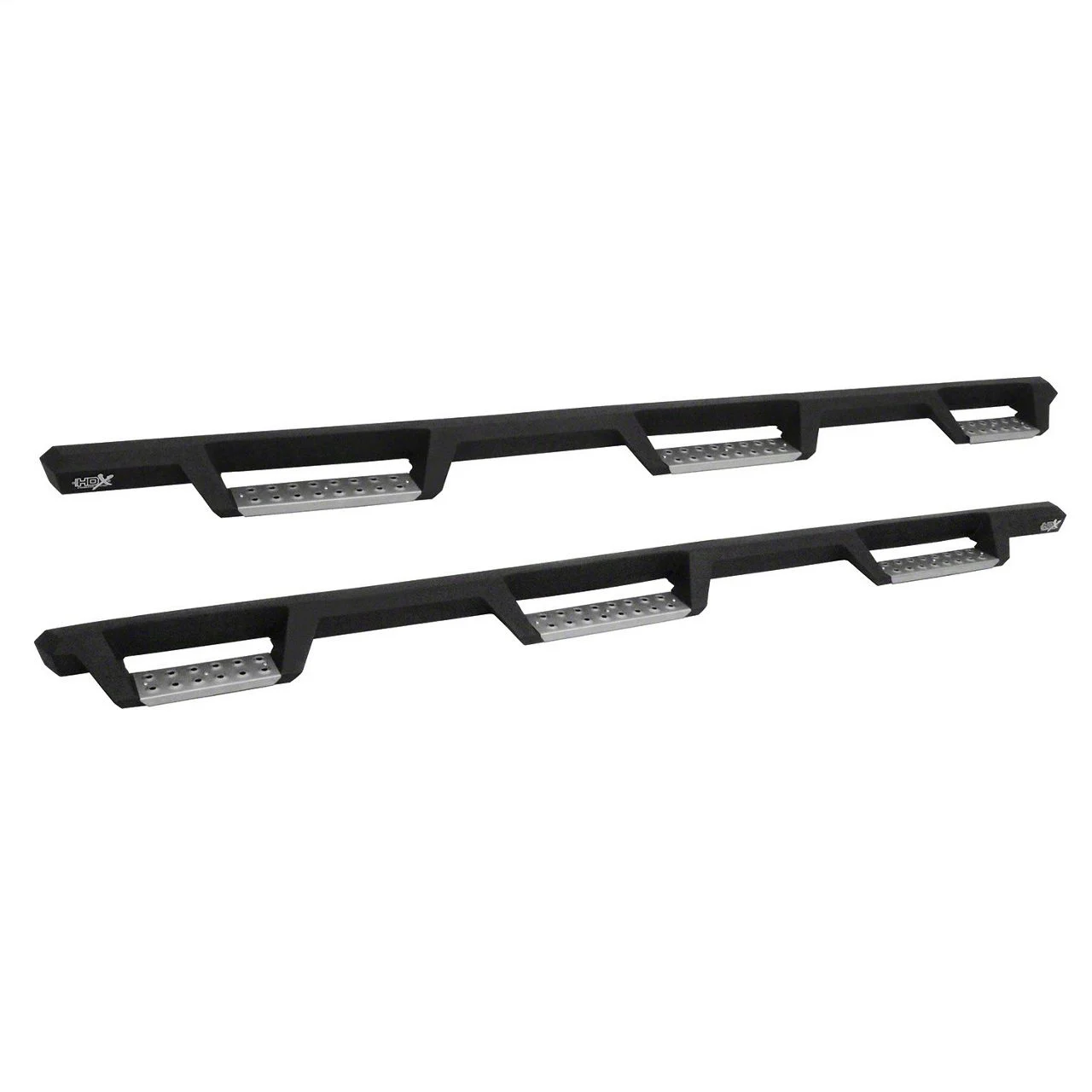 Westin HDX Stainless Wheel-to-Wheel Drop Nerf Side Step Bars; Textured Black (19-26 Silverado 1500 Crew Cab)