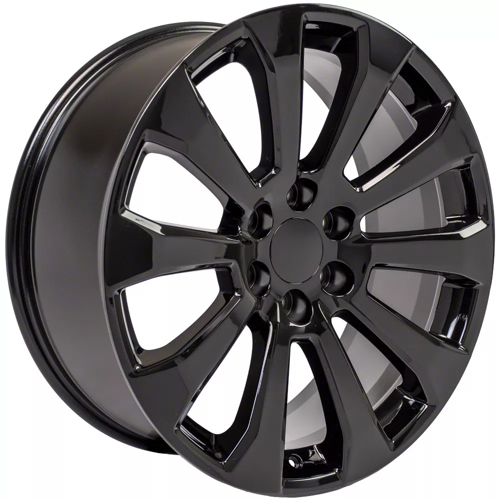 High Country Style Black 6-Lug Wheel; 22x9; 28mm Offset (19-26 Silverado 1500)