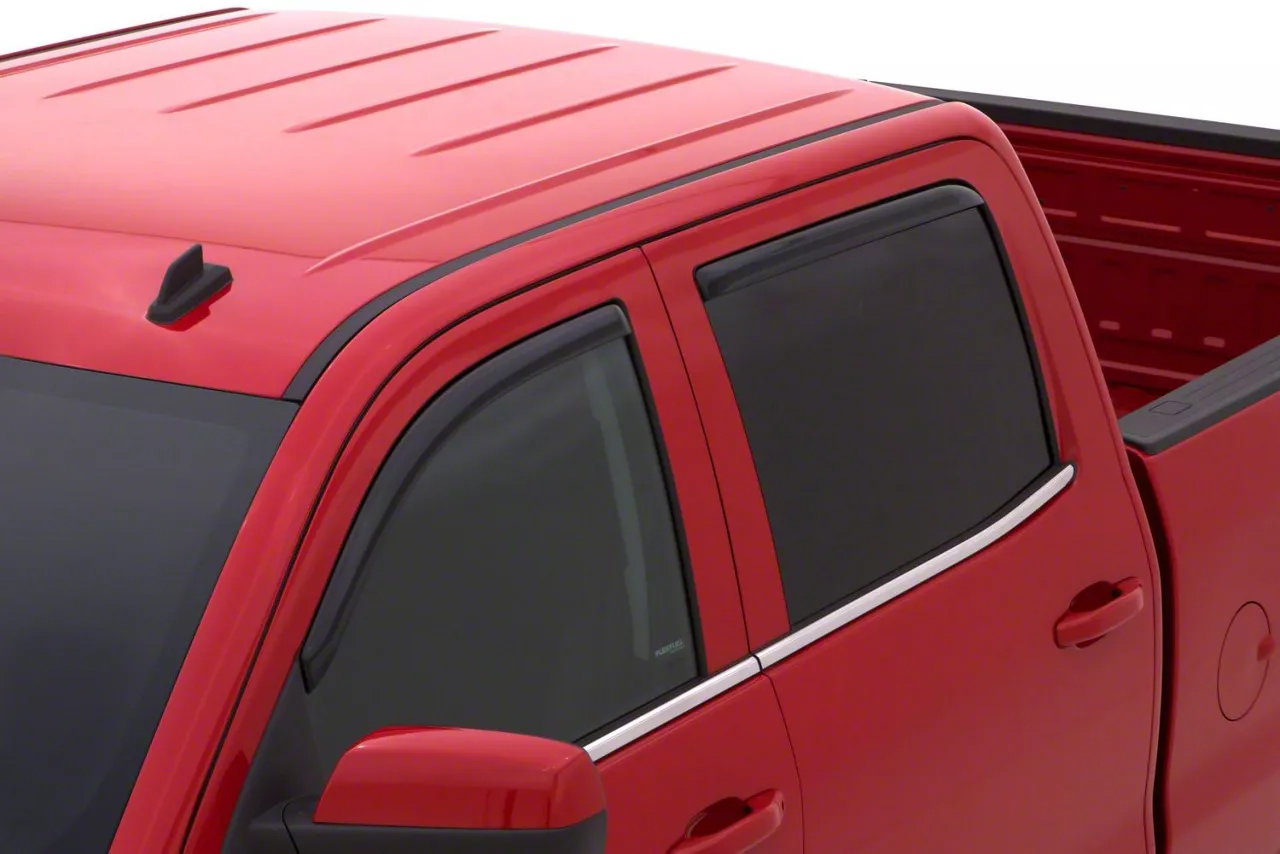 In-Channel Ventvisor Window Deflectors; Front and Rear; Dark Smoke (14-18 Silverado 1500 Crew Cab)