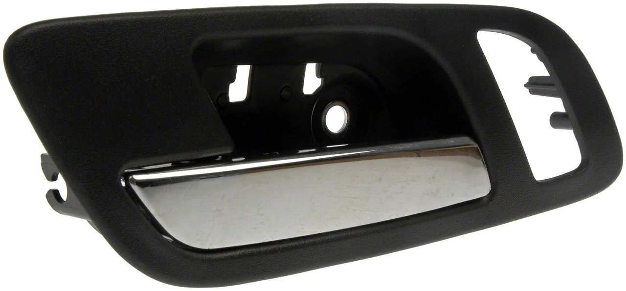 Interior Door Handle with Heated/Memory Seat Switch Hole; Black and Chrome; Front Driver Side (07-13 Silverado 1500)