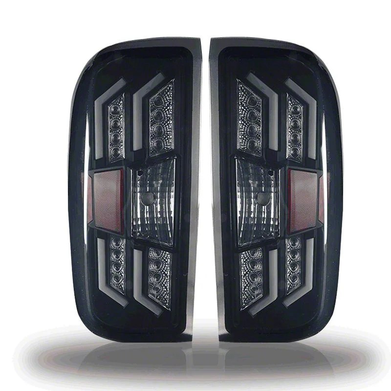 LED Tail Lights; Black Housing; Smoked Lens (14-15 Silverado 1500)