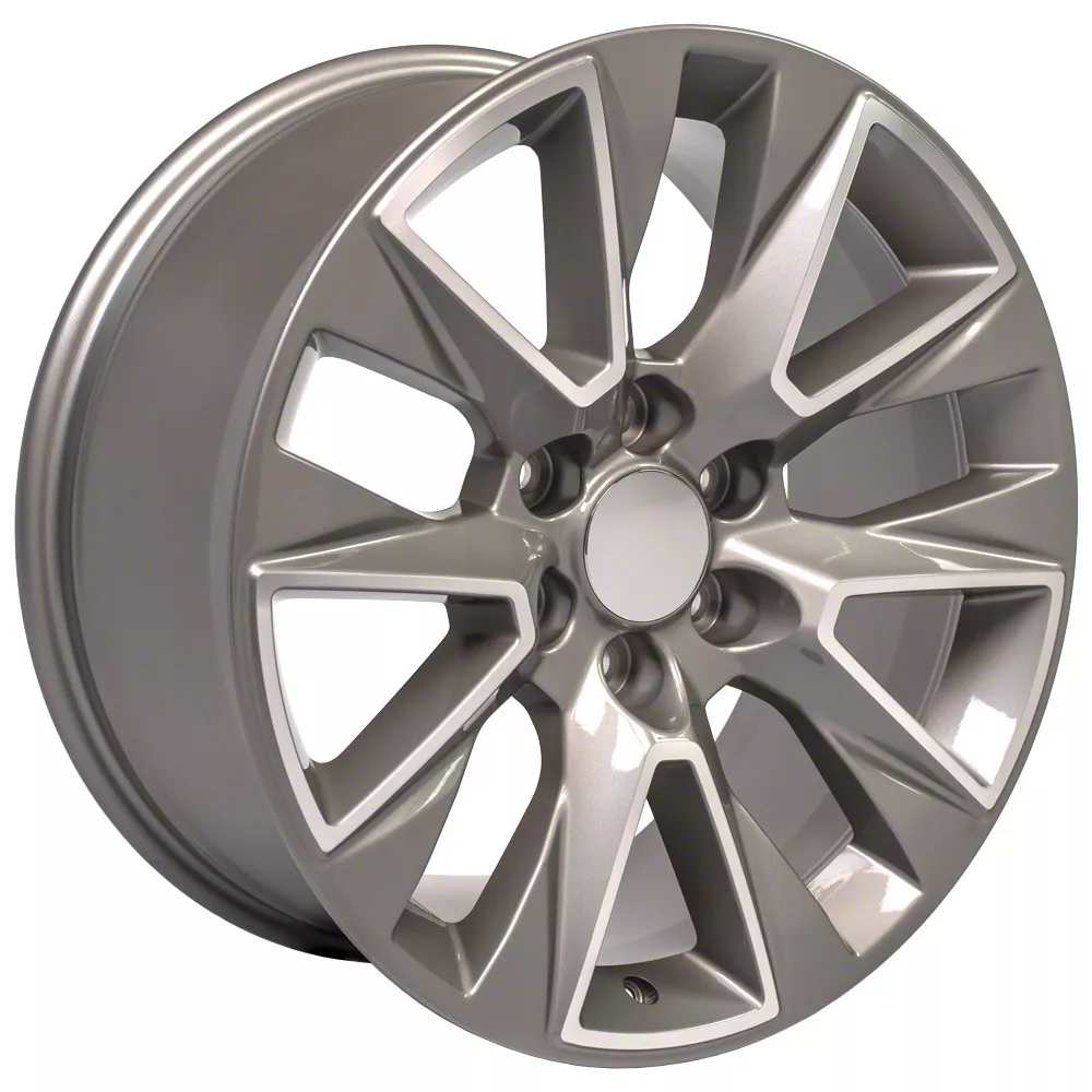 LTZ Style Silver Machined 6-Lug Wheel; 20x9; 28mm Offset (19-26 Silverado 1500)