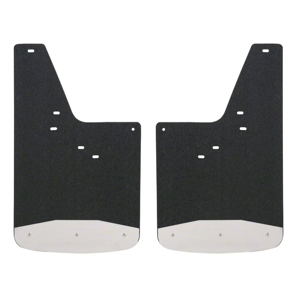 Textured Rubber Mud Guards; Front; 12-Inch x 23-Inch (19-26 Silverado 1500)