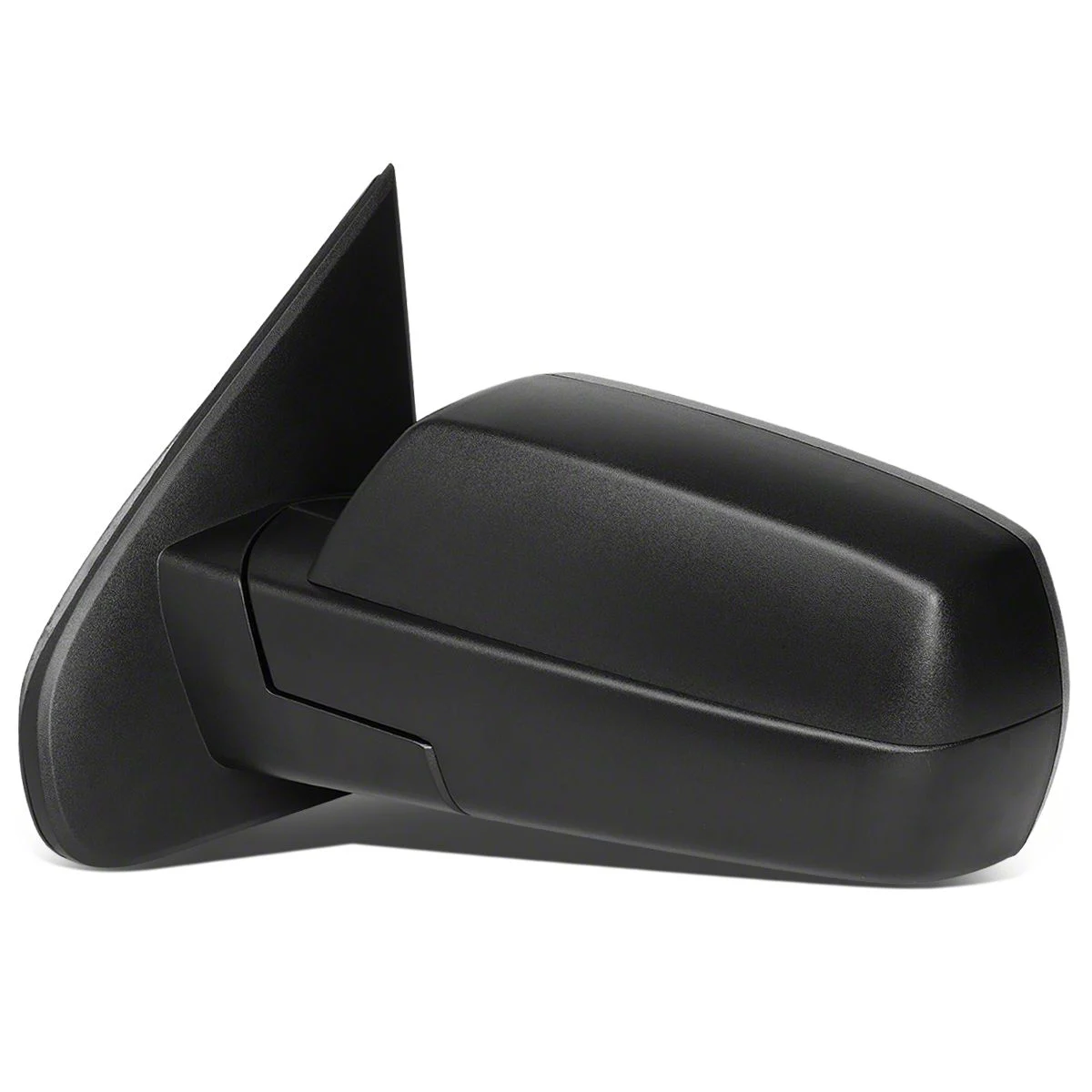 Powered Heated Towing Mirror; Driver Side; Black (14-18 Silverado 1500)