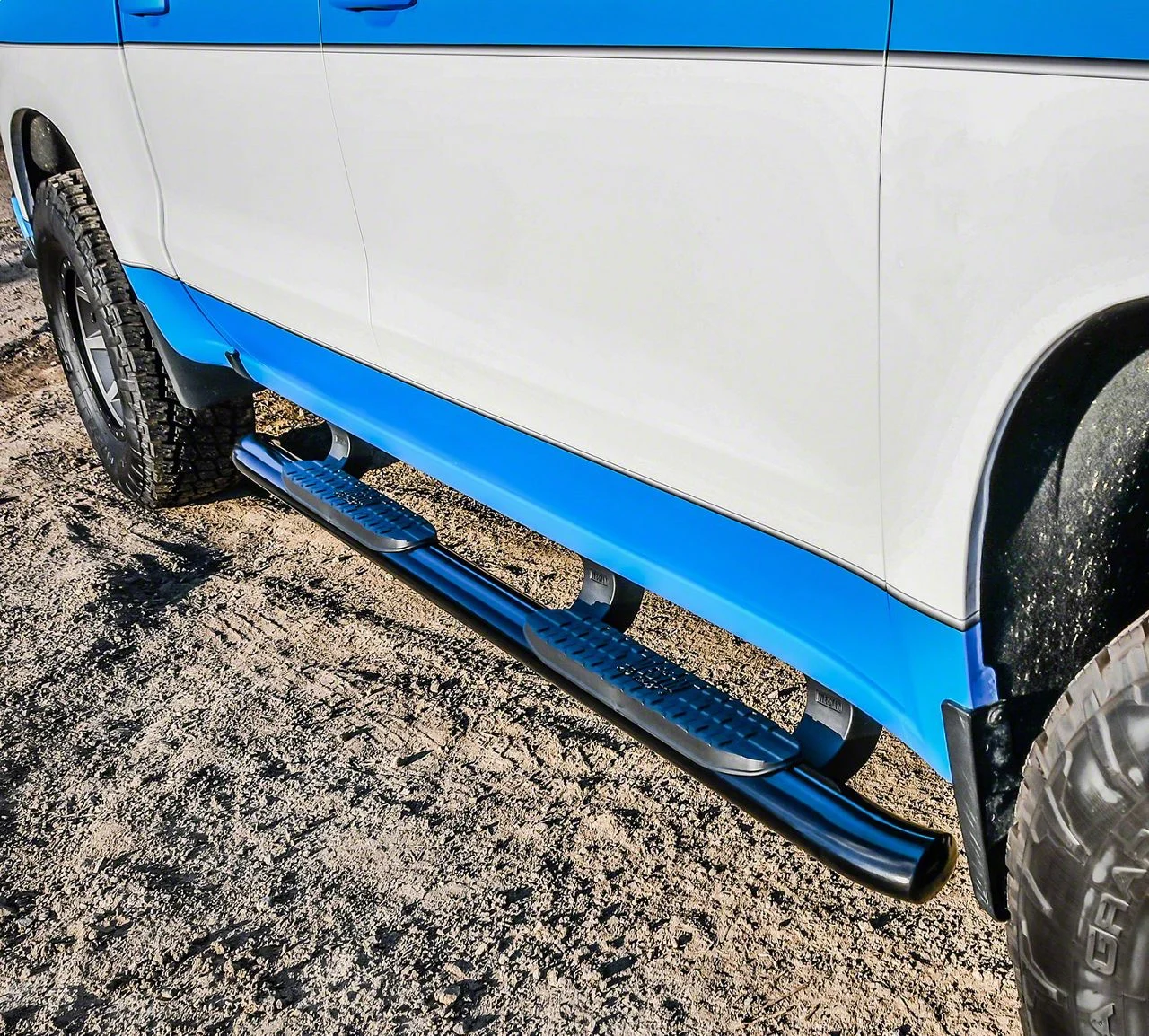 Westin Pro Traxx 5-Inch Oval Side Step Bars; Black (19-26 Silverado 1500 Crew Cab)