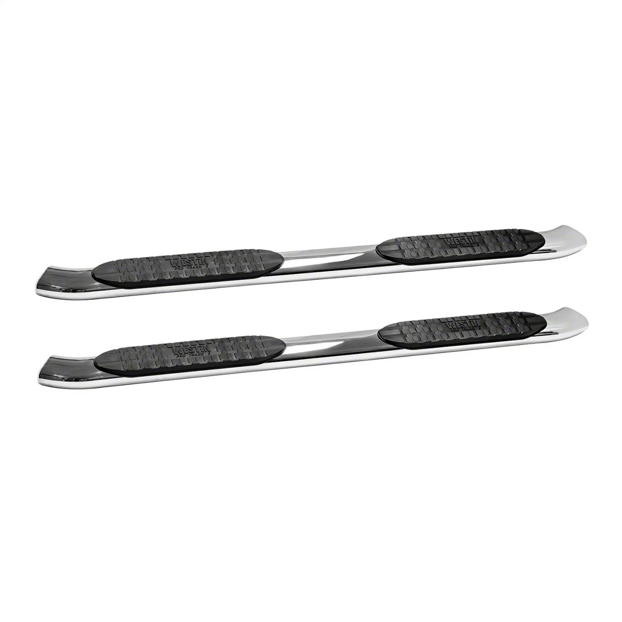 Westin Pro Traxx 5-Inch Oval Side Step Bars; Stainless Steel (19-26 Silverado 1500 Crew Cab)