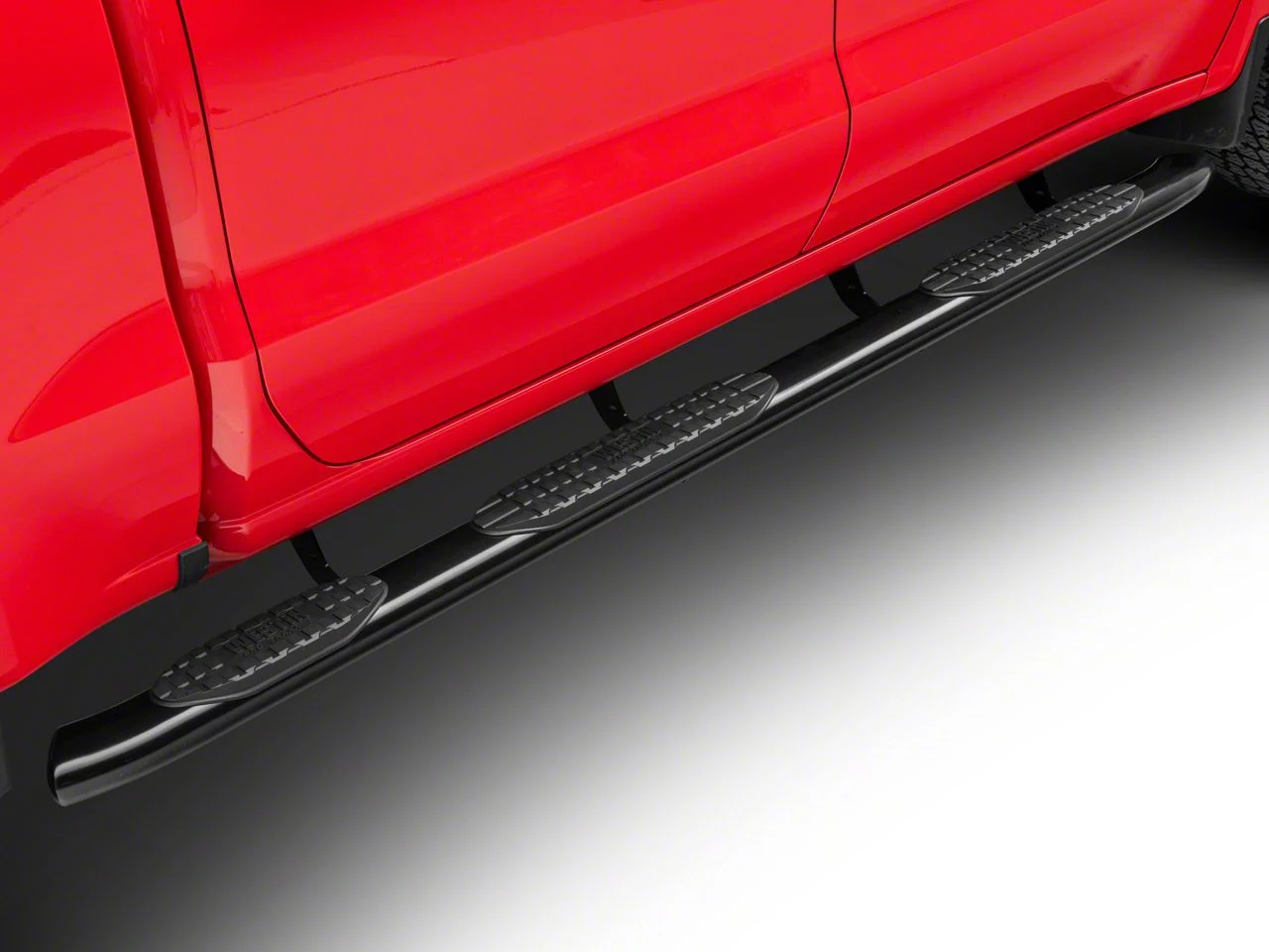 Westin Pro Traxx 5-Inch Wheel-to-Wheel Oval Side Step Bars; Black (19-26 Silverado 1500 Crew Cab)