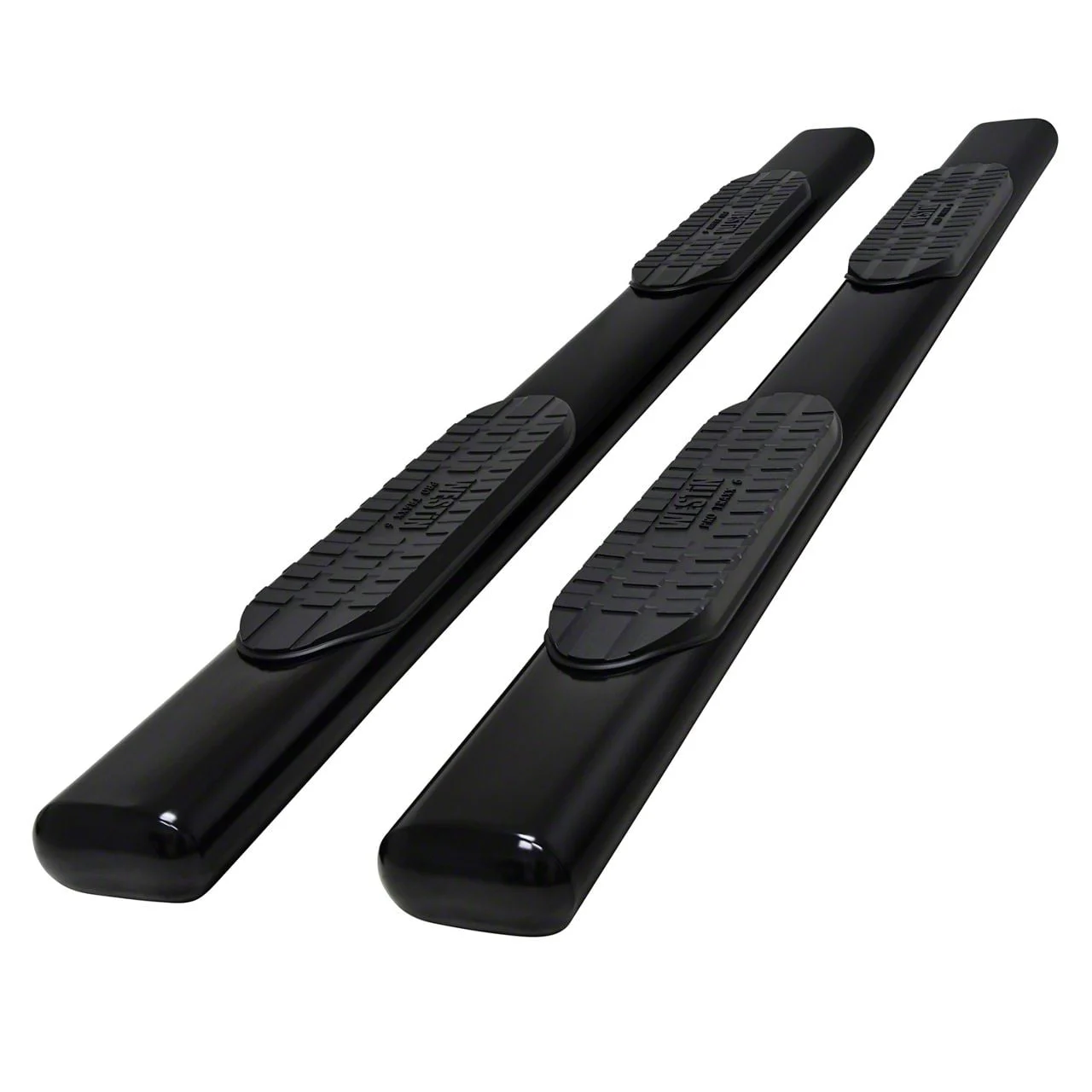 Pro Traxx 6-Inch Oval Side Step Bars; Black (19-26 Silverado 1500 Crew Cab)