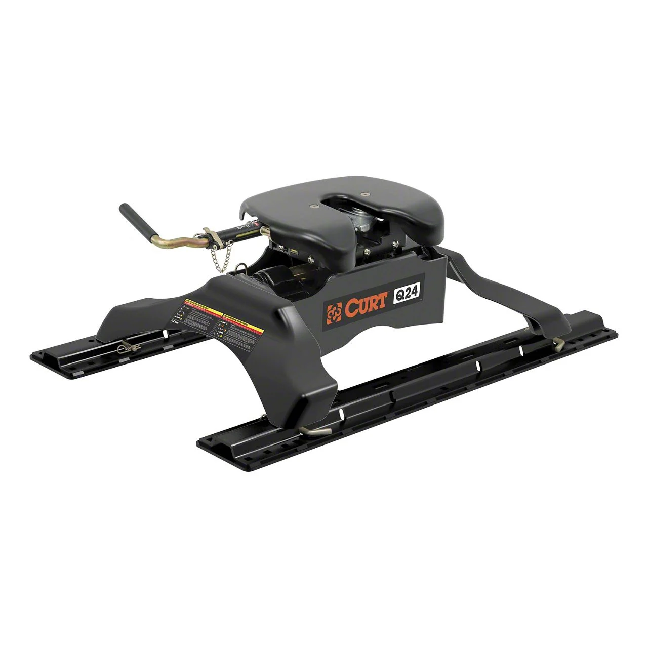 Q24 5th Wheel Trailer Hitch with Rails (Universal; Some Adaptation May Be Required)