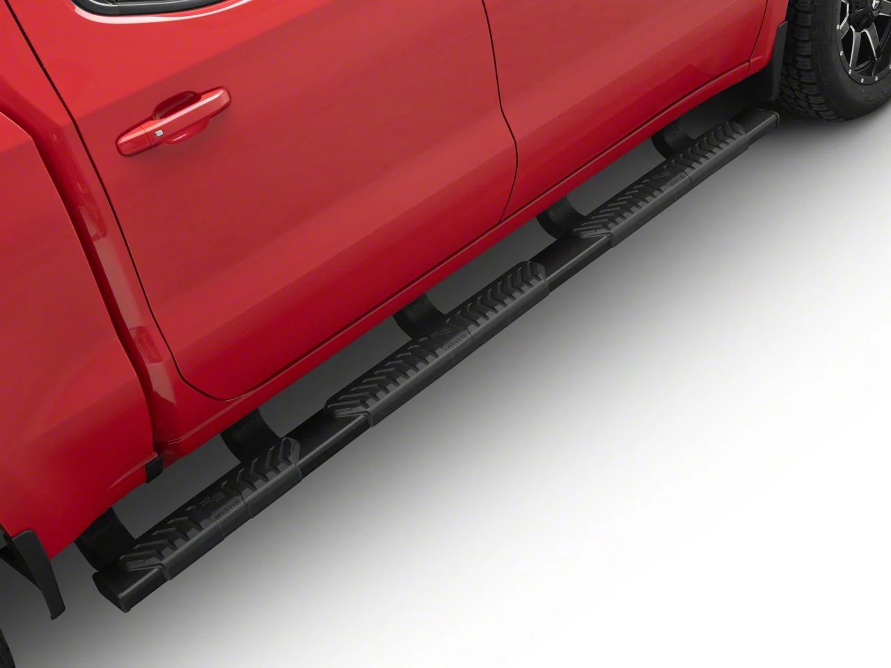 Westin R5 M-Series Wheel-to-Wheel Nerf Side Step Bars; Black (19-26 Silverado 1500 Double Cab, Crew Cab)