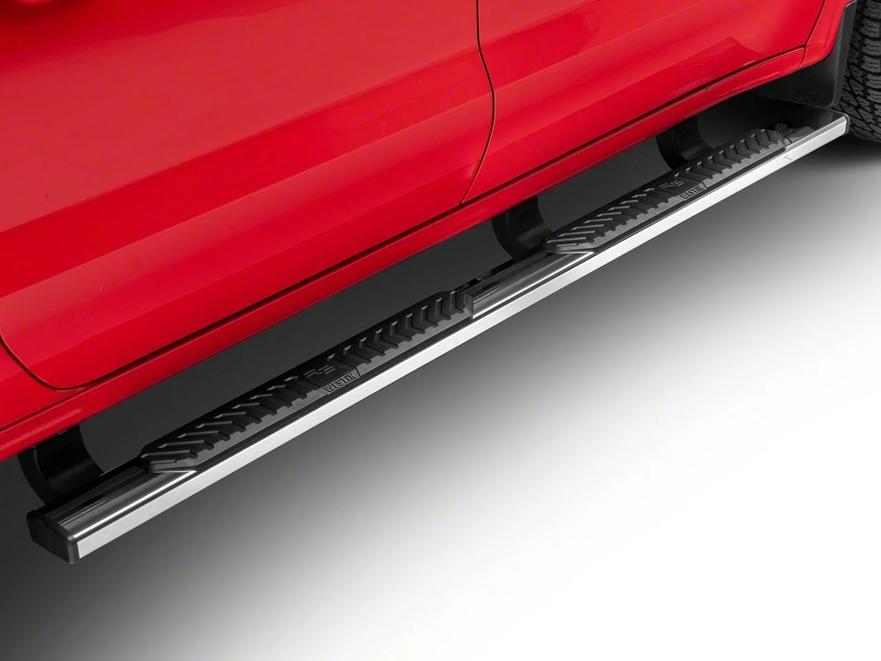 Westin R5 Nerf Side Step Bars; Stainless Steel (19-26 Silverado 1500 Crew Cab)