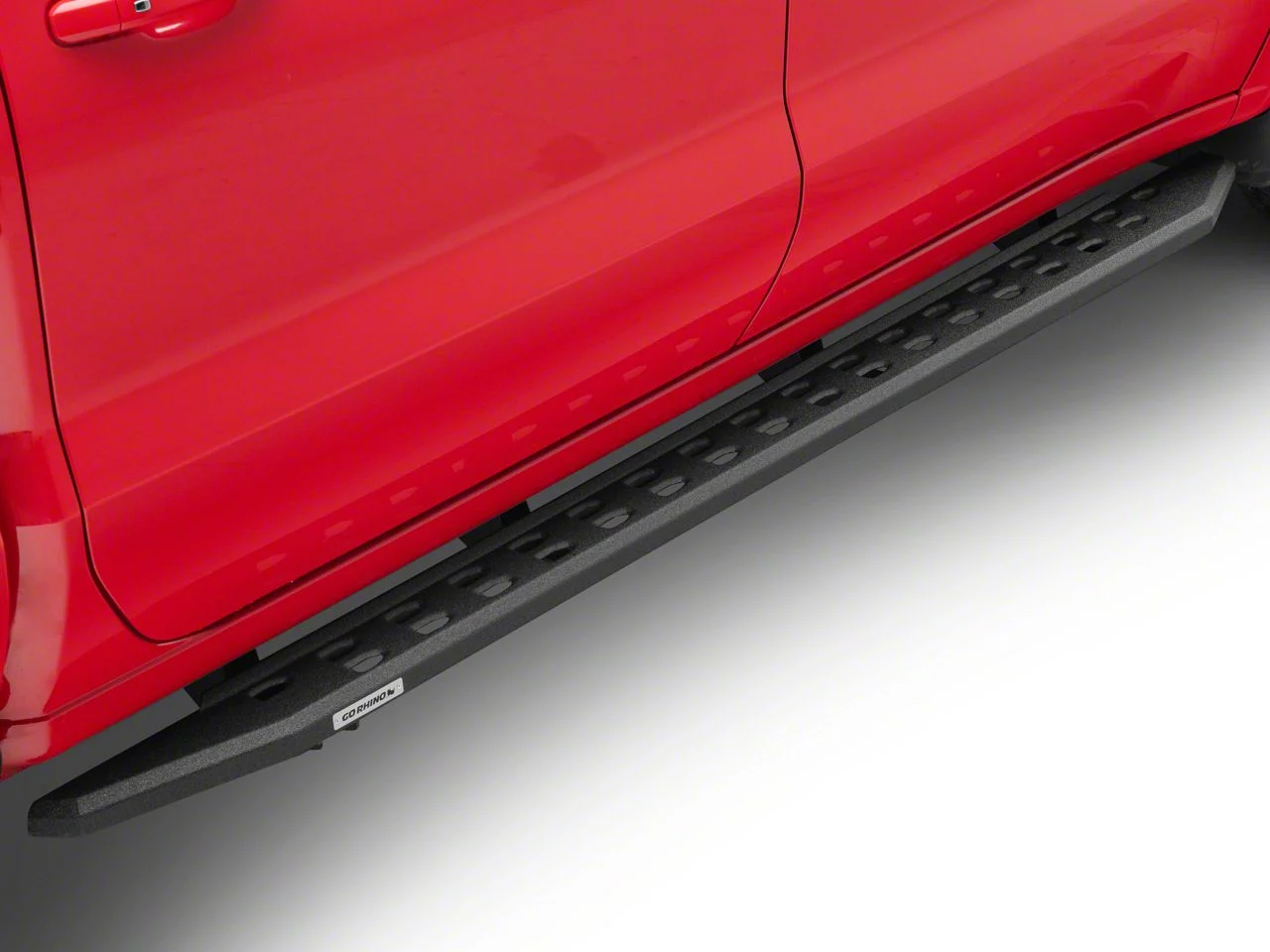 Go Rhino RB20 Slim Running Boards; Protective Bedliner Coating (19-26 Silverado 1500 Crew Cab)